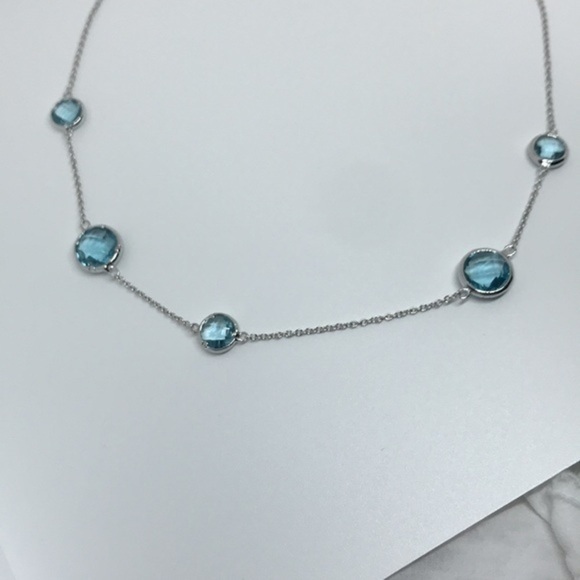 925 silver topaz stone‎ necklace - Picture 7 of 12